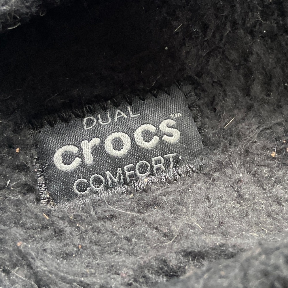 Crocs Classic Black Faux Fur Lined Clogs 203591 Mens 12 - Picture 9 of 10